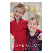 Amour et joie Enfants Photo Magnet de Noël (Vertical)