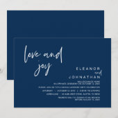 Amour et Joie, Faire-Part de Mariage Intime (Devant / Derrière)