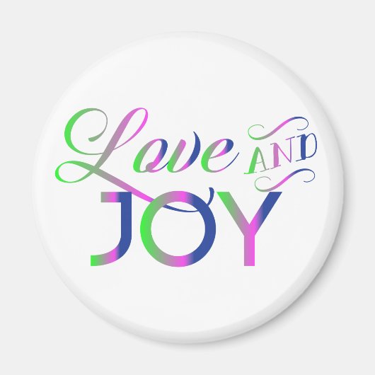 Amour Et Joie Magnet Coloré (Devant)