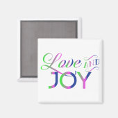 Amour Et Joie Magnet Coloré (Recto/Verso)