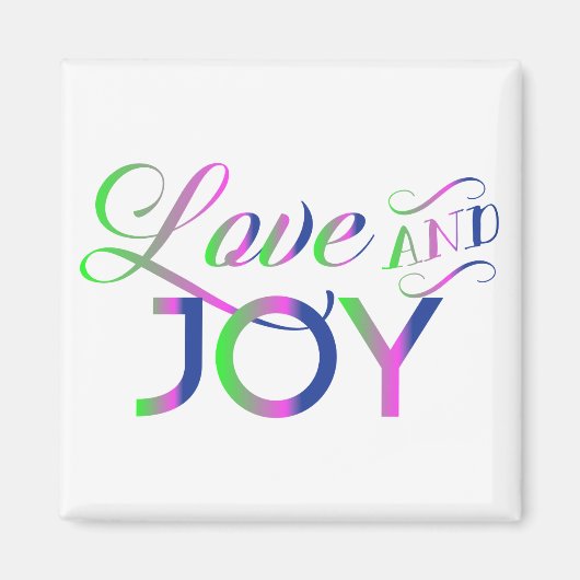 Amour Et Joie Magnet Coloré (Devant)