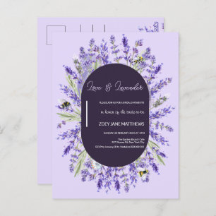 Amour et Lavender   Invitation Fête des mariées bu