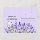 Amour et Lavender | Invitation Fête des mariées bu (Dos)