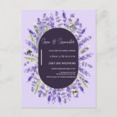 Amour et Lavender | Invitation Fête des mariées bu (Devant)