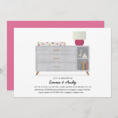 Amour et Layette Baby Shower Invitations (Devant / Derrière)