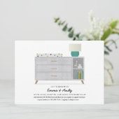Amour et Layette Baby Shower Invitations (Debout devant)