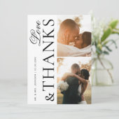 Amour et Merci 2 Photos modernes Mariage élégant (Debout devant)