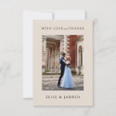 Amour et merci 3x Mariage Photo Elegant (Devant)