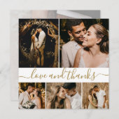 Amour et Merci 5 Photo Collage Mariage Merci (Devant / Derrière)