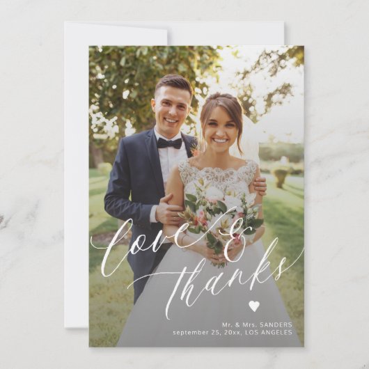 Amour et merci 6 photo collage mariage (Devant)