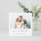 Amour et Merci Black White Frontière Mariage photo (Debout devant)