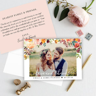 Amour et Merci Blush Fall Floral Mariage Photo