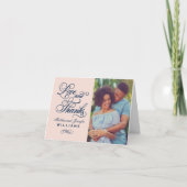 Amour et merci Blush Navy Mariage Photo (Devant)