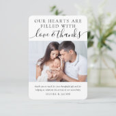 Amour et Merci Calligraphie Photo Nouveau bébé (Debout devant)