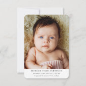 Amour et Merci Calligraphie Photo Nouveau bébé (Dos)