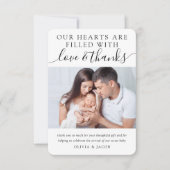 Amour et Merci Calligraphie Photo Nouveau bébé (Devant)