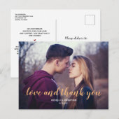 Amour et merci - Carte de remerciement photo de ma (Devant / Derrière)