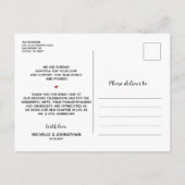 Amour et merci - Carte de remerciement photo de ma (Dos)