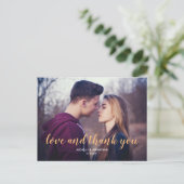 Amour et merci - Carte de remerciement photo de ma (Debout devant)