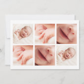 Amour et Merci Carte photo Faire-part de naissance (Dos)
