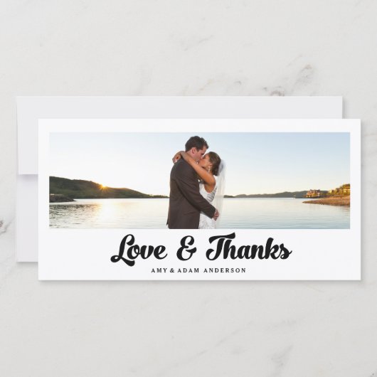 Amour et Merci | Carte photo mariage Merci (Devant)