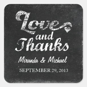 AMOUR ET MERCI Chalkboard FAVORISER ÉTIQUETTES STI