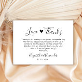 Amour et Merci Coeur Calligraphie Mariage de scrip