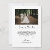 Amour et Merci Coeur Script Photo Collage Mariage (Dos)