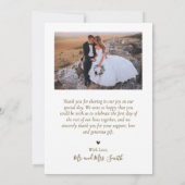 Amour et Merci Coeur Script Photo Collage Mariage (Dos)