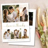 Amour et Merci Coeur Script Photo Collage Mariage