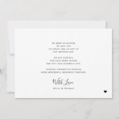 Amour et merci élégant 5 photo collage mariage (Dos)