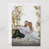 Amour Et Merci Élégant Calligraphie Mariage Photo (Devant)