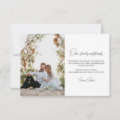 Amour Et Merci Élégant Calligraphie Mariage Photo (Dos)