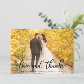 Amour et merci élégants et modernes | Photo Mariag (Debout devant)