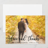 Amour et merci élégants et modernes | Photo Mariag (Devant / Derrière)