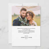 Amour et merci Faux Gold Foil 2 Mariage photo (Dos)