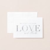 Amour et merci mariage carte de remerciements (Devant avec enveloppe)