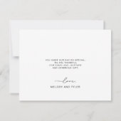 Amour et Merci Mariage de script de coeur Carte ph (Dos)