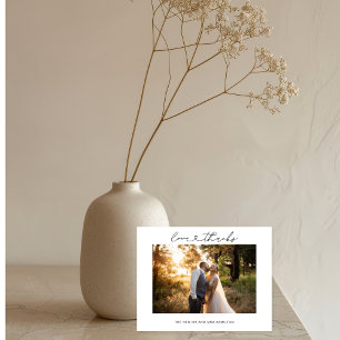 Amour et Merci Mariage de script de coeur Carte ph