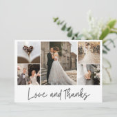 Amour et Merci Mariage Elegant Photo Collage (Debout devant)