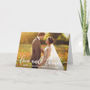 Amour et Merci Mariage Merci photo Plier