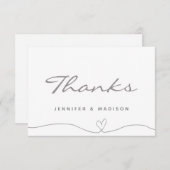 Amour et Merci Mariage noir moderne Monogramme que (Devant / Derrière)