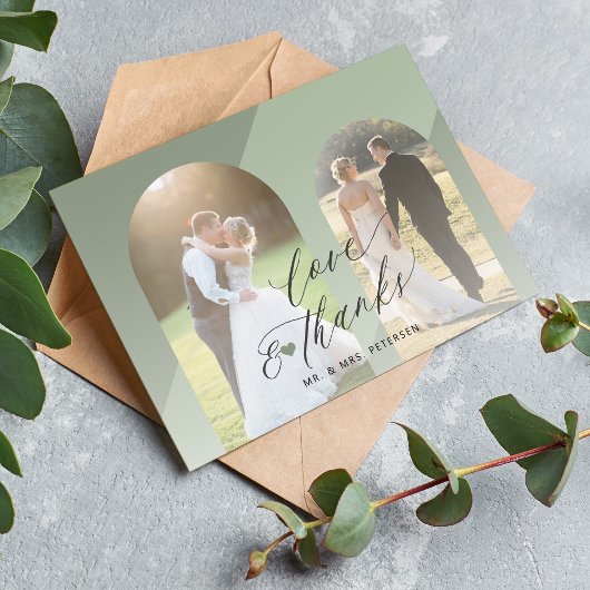 Amour et merci mariage photo arc