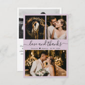 Amour et Merci Mariage Photo Collage Merci (Devant / Derrière)