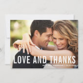 Amour et Merci | Mariage photo de typographie mode (Devant)