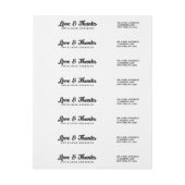 Amour et Merci Mariage Wraparound Étiquette de adr (Feuille)