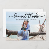 Amour et Merci mariages Calligraphie moderne (Devant / Derrière)