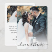 Amour Et Merci Mariée Et Groom Chic Mariage Photo (Devant / Derrière)