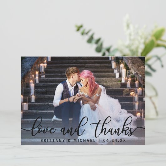 Amour et Merci | Merci photo Mariage moderne (Debout devant)