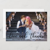 Amour et Merci | Merci photo Mariage moderne (Devant / Derrière)